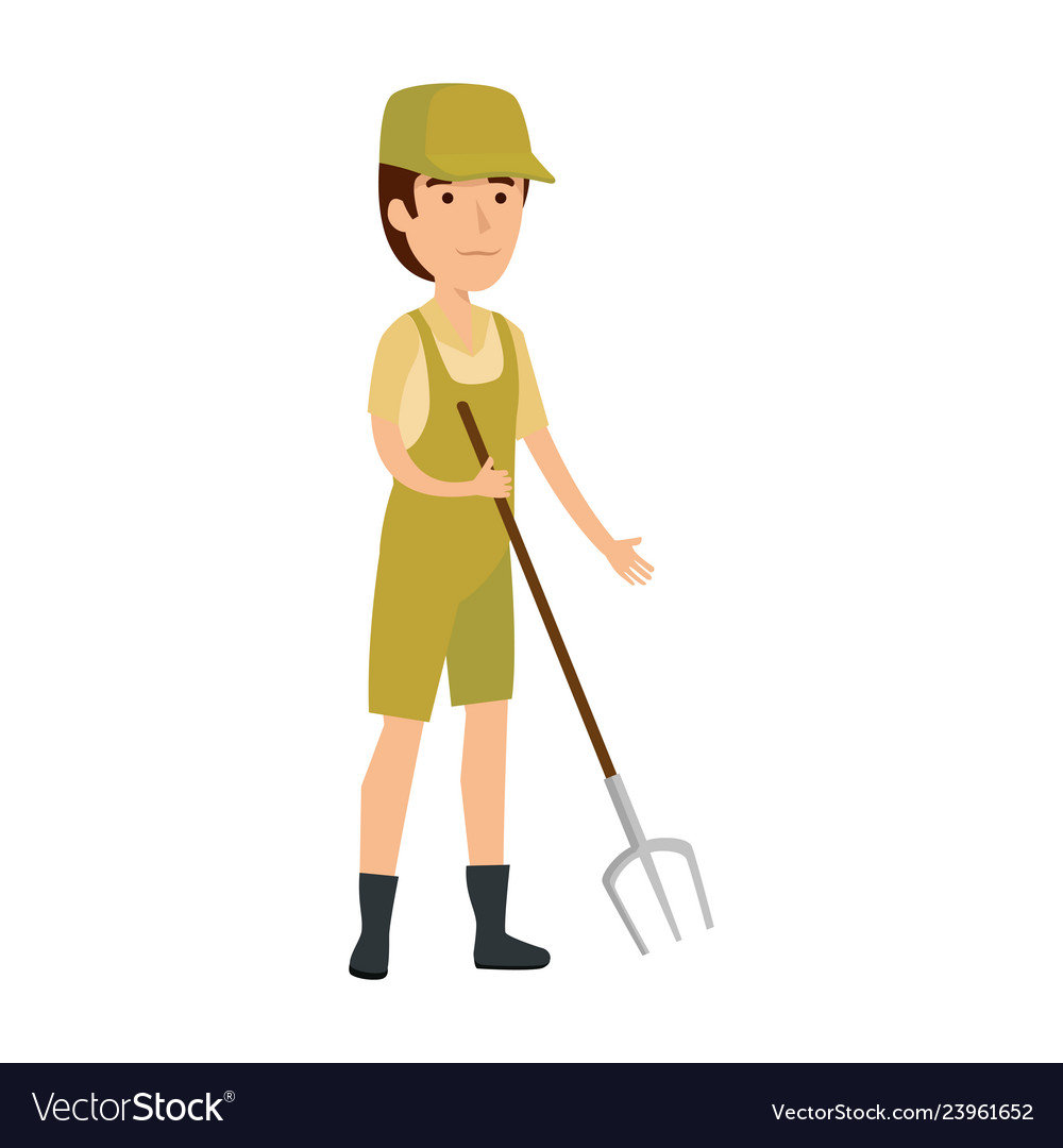 Man worker of zoo character Royalty Free Vector Image