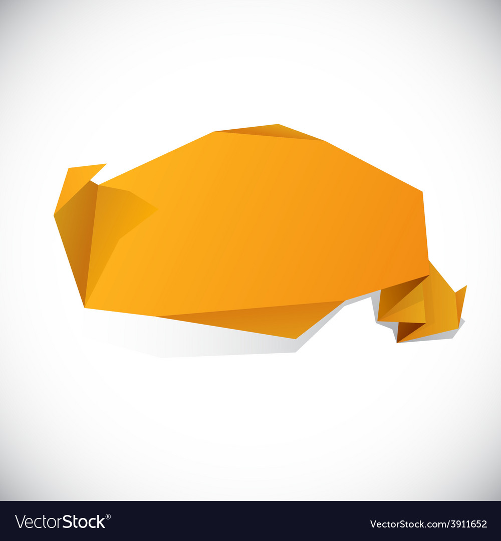 Origami orange wallpaper Royalty Free Vector Image