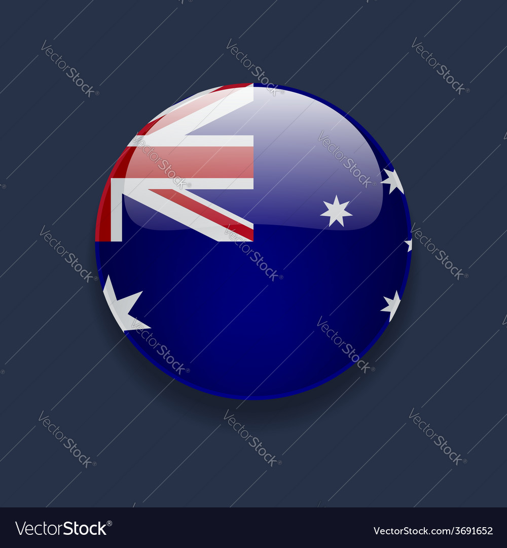 Round Icon With Flag Of Australia Royalty Free Vector Image