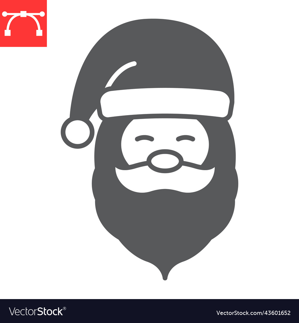 Santa claus glyph icon Royalty Free Vector Image