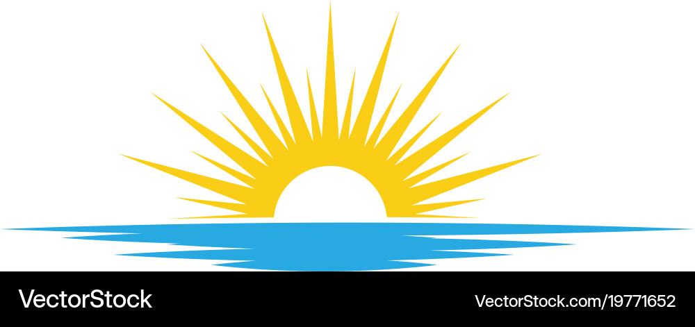 Sun icon logo template Royalty Free Vector Image