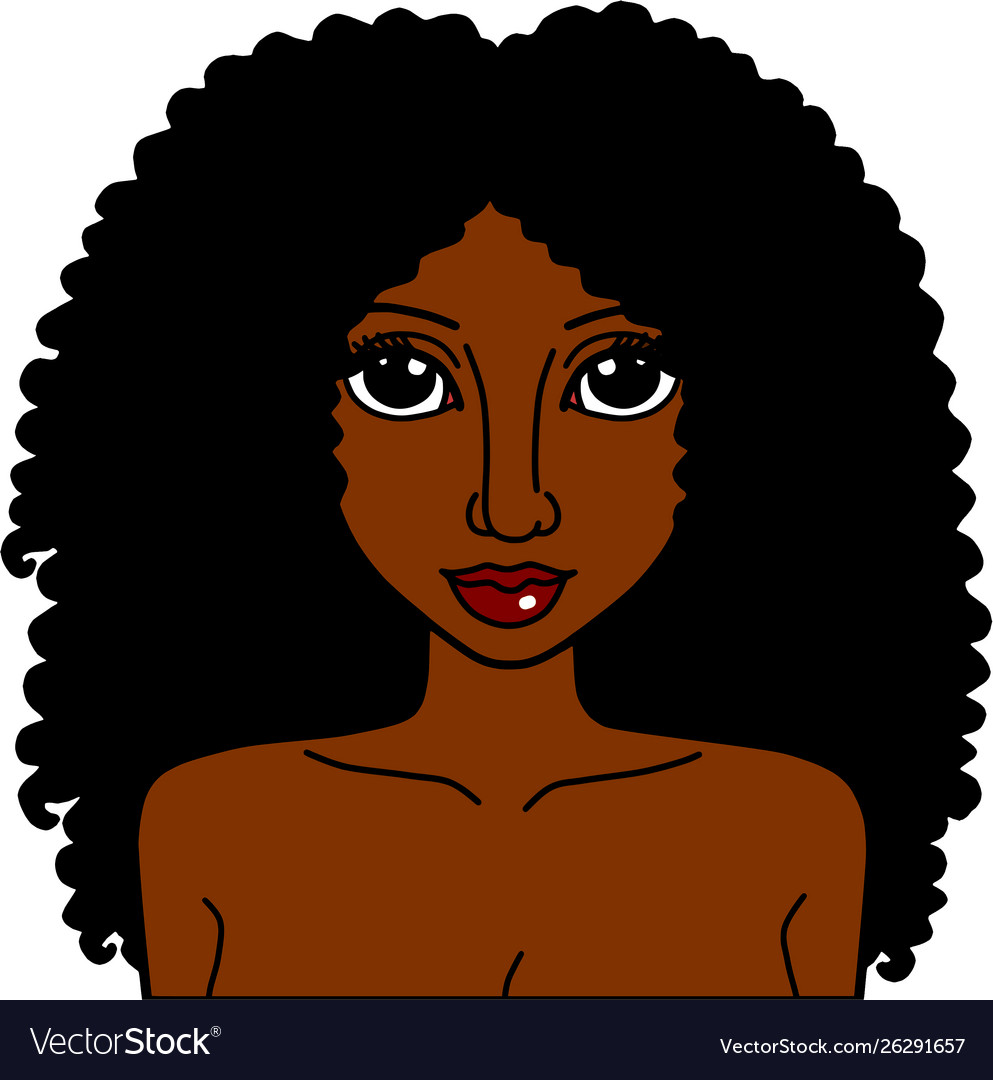 Beautiful Dark Skin Ebony Black Woman Royalty Free Vector 4219