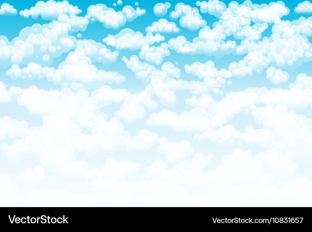 Blue sky with clouds background Royalty Free Vector Image