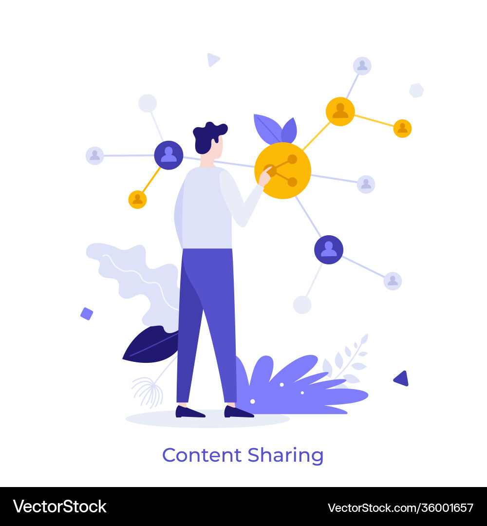Flat character concept Royalty Free Vector Image