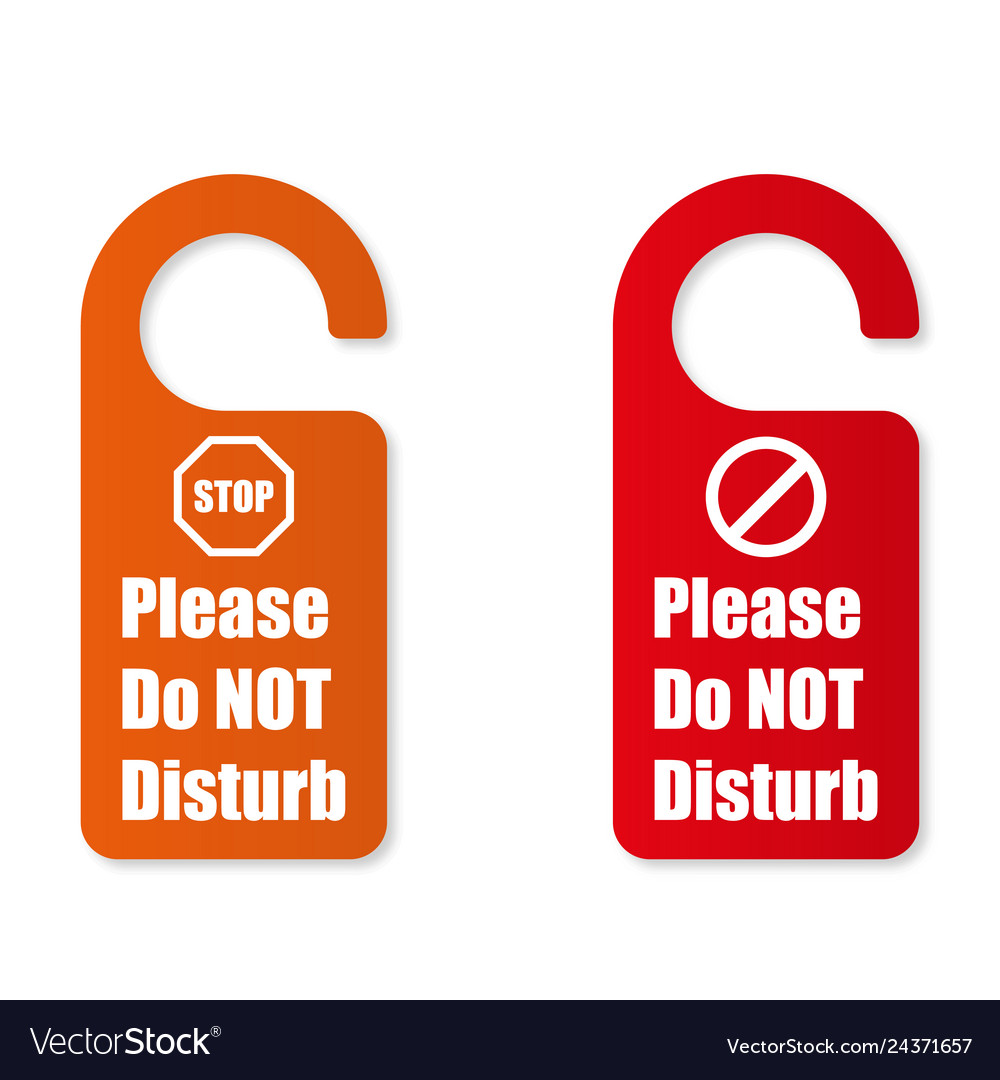 Options sign please do not disturb Royalty Free Vector Image