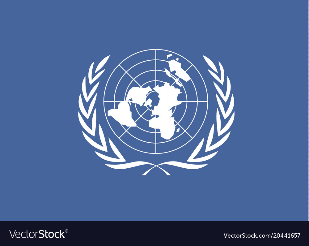 United nations flag Royalty Free Vector Image - VectorStock