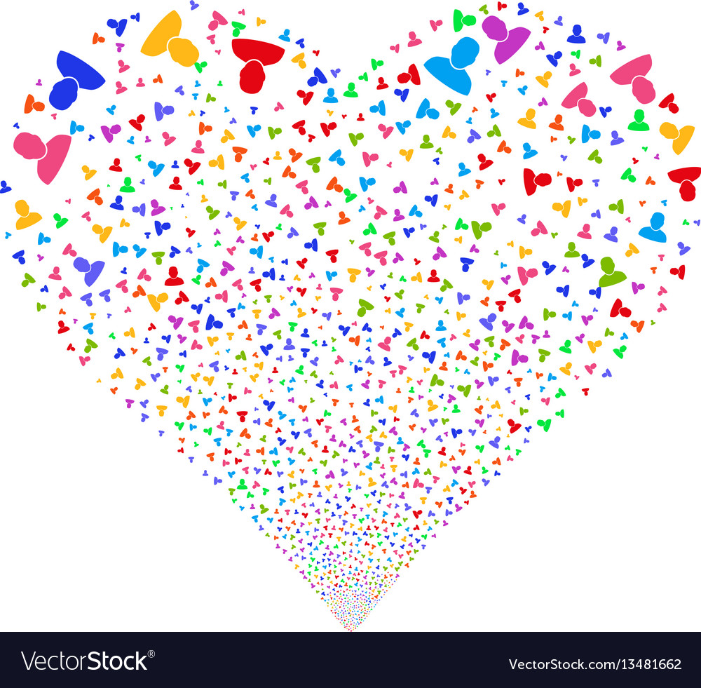 User fireworks heart Royalty Free Vector Image