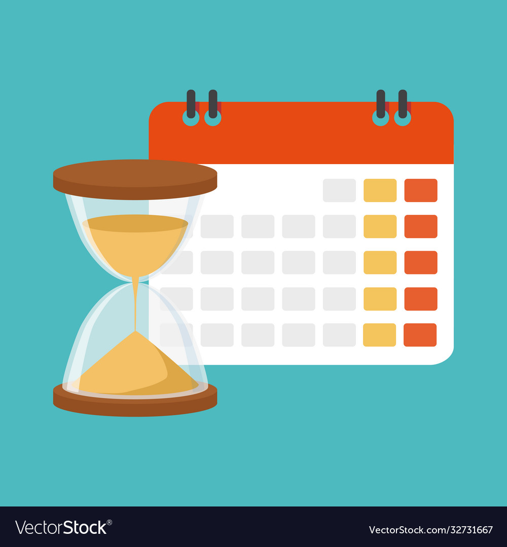 Alarm and calendar date time icon