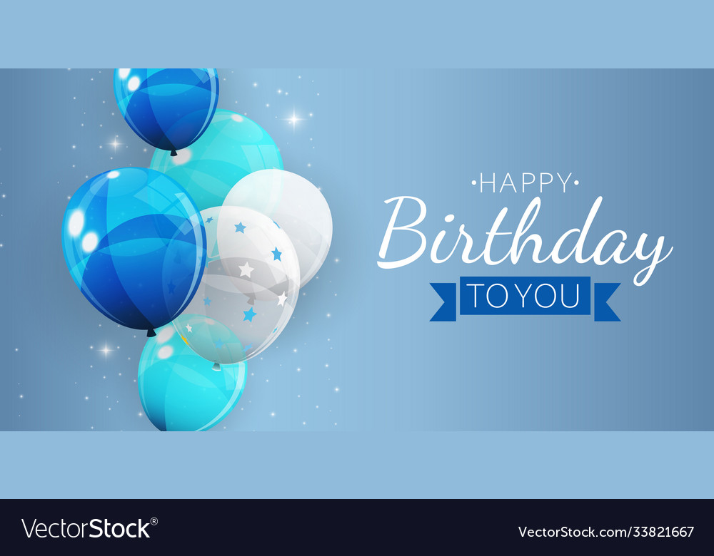 Happy birthday background with balloons Royalty Free Vector