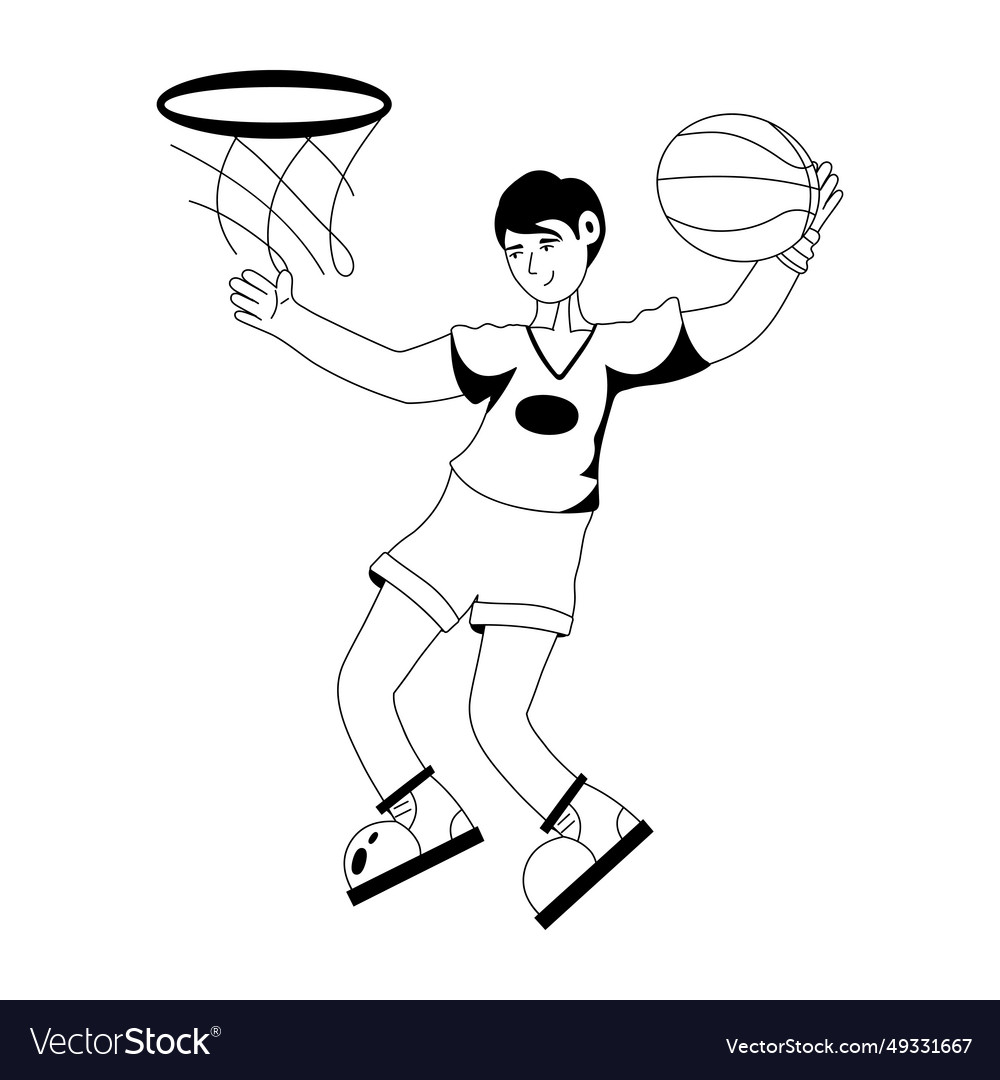 Hoop player Royalty Free Vector Image - VectorStock