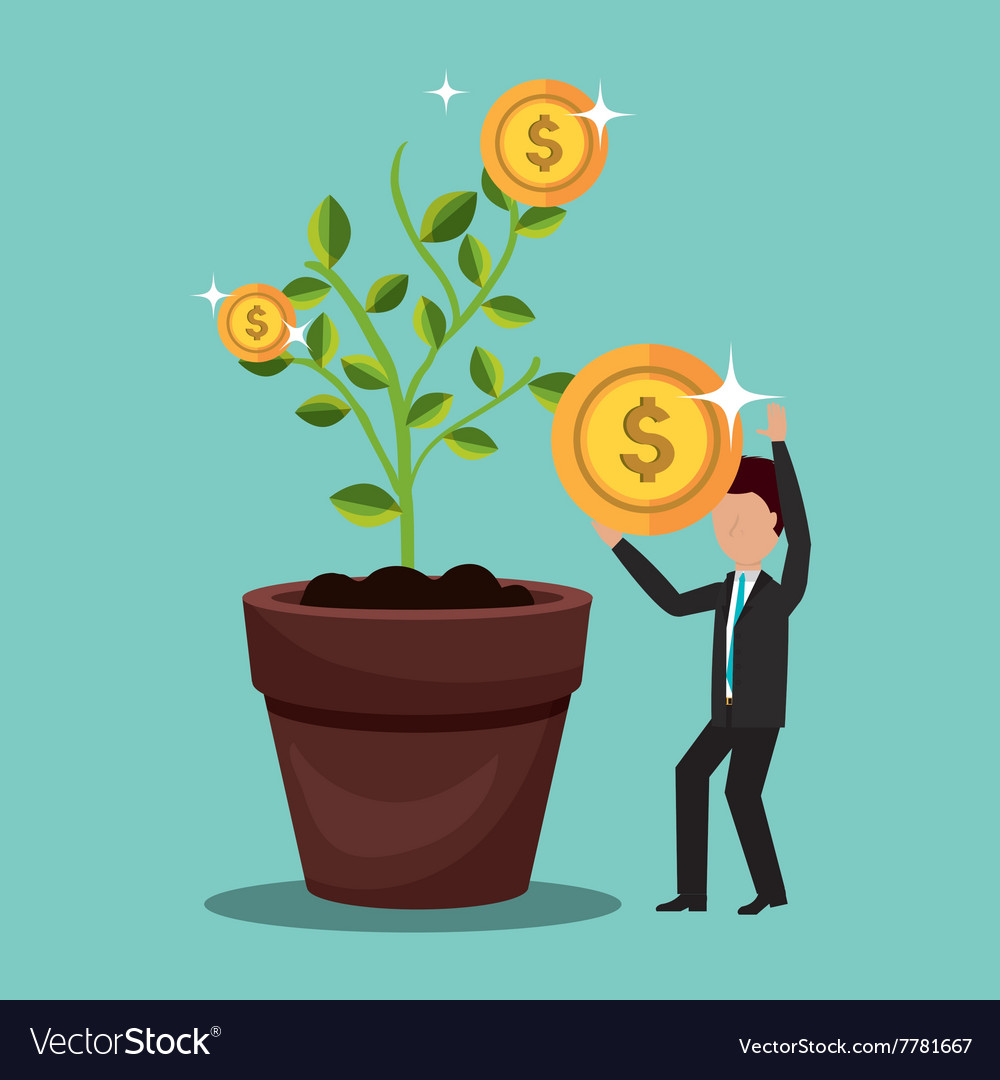 Profitable growth design Royalty Free Vector Image