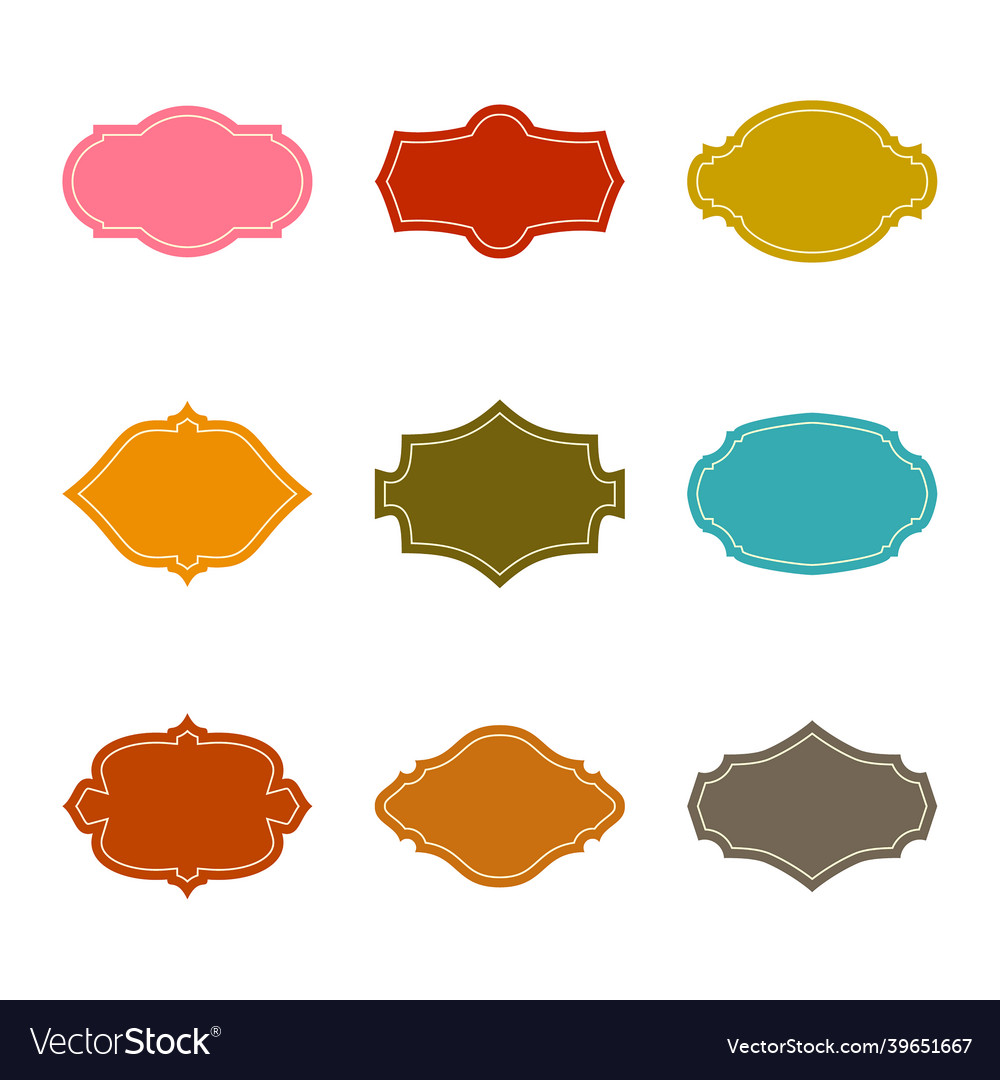 Set of vintage frames Royalty Free Vector Image