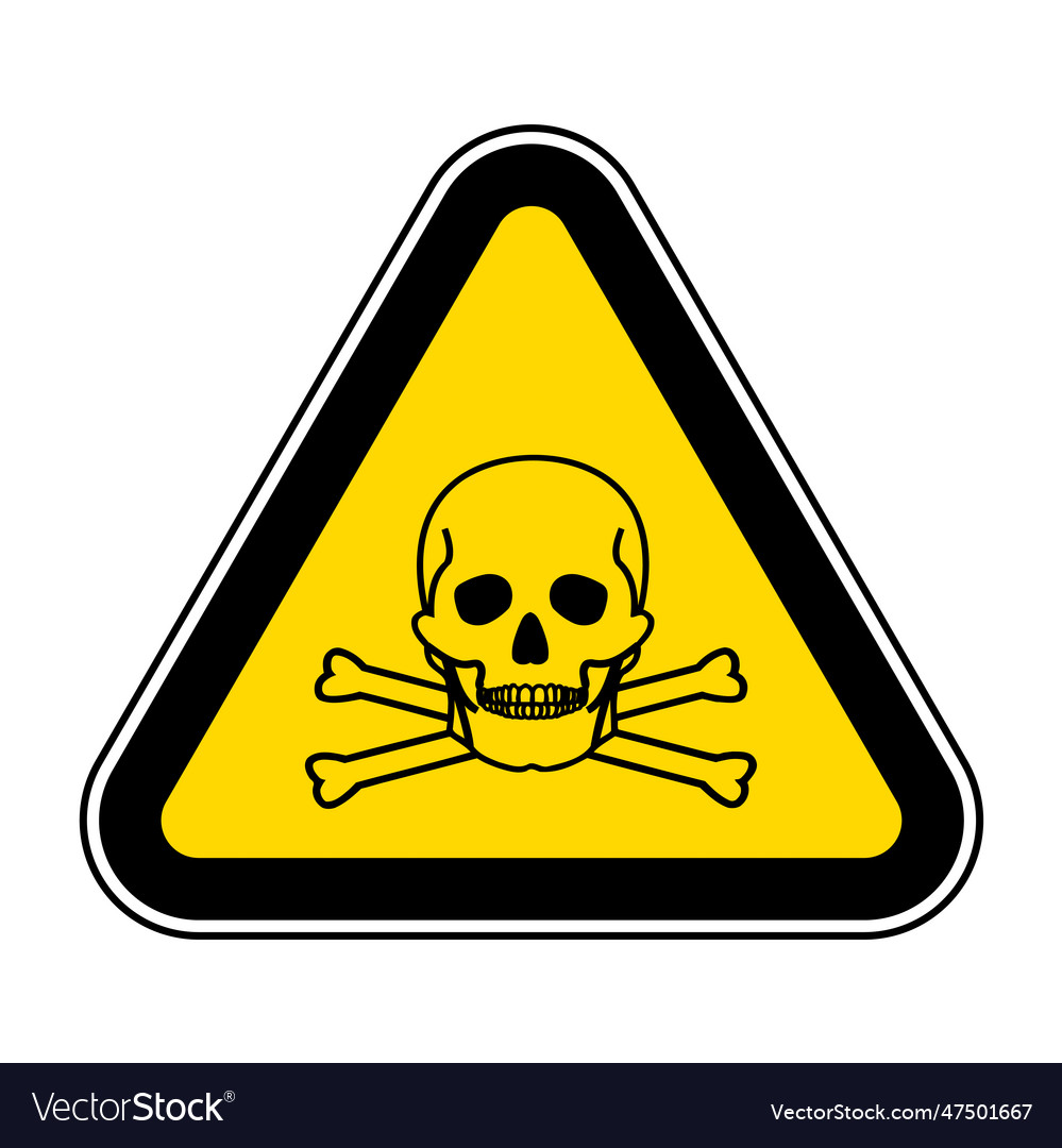 Toxic material symbol sign isolate on white Vector Image