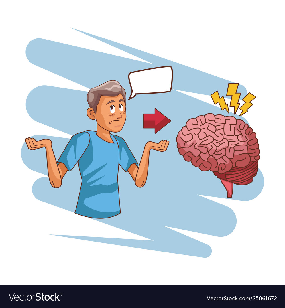 Alzheimer brain disease Royalty Free Vector Image