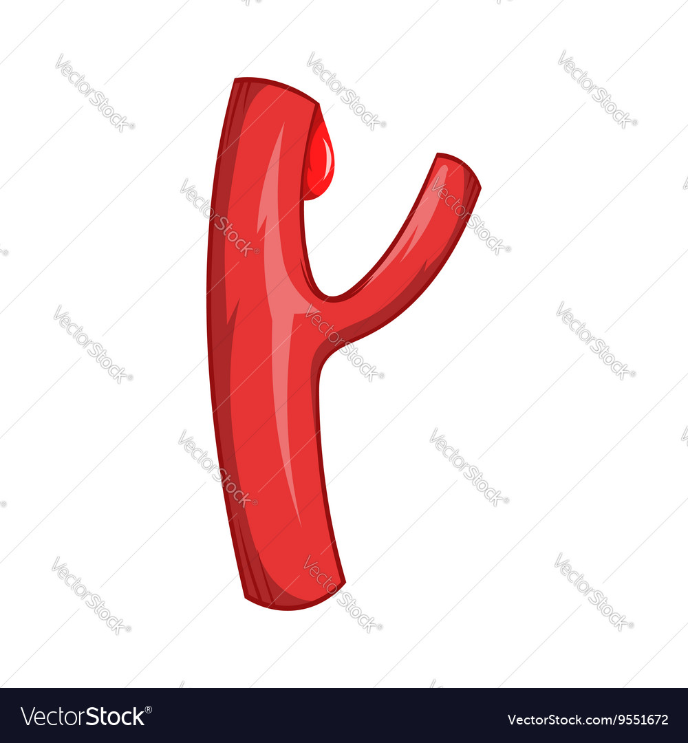 Blood vessel icon cartoon style Royalty Free Vector Image