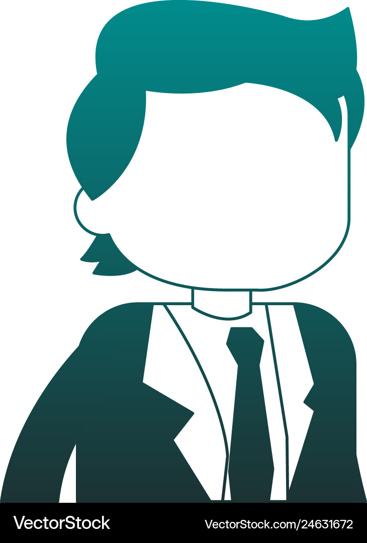 Businessman profile avatar blue lines Royalty Free Vector