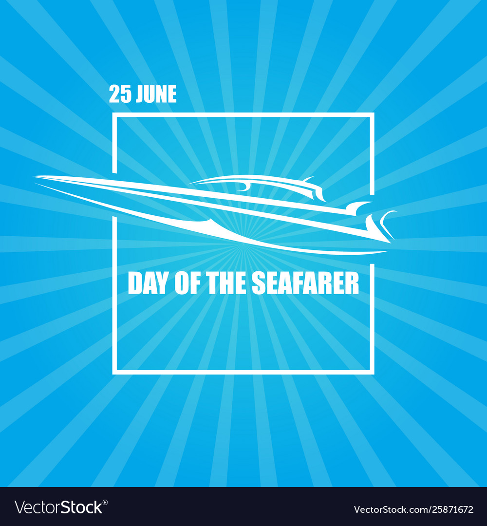 Day Seafarer 25 June Silhouette Royalty Free Vector Image