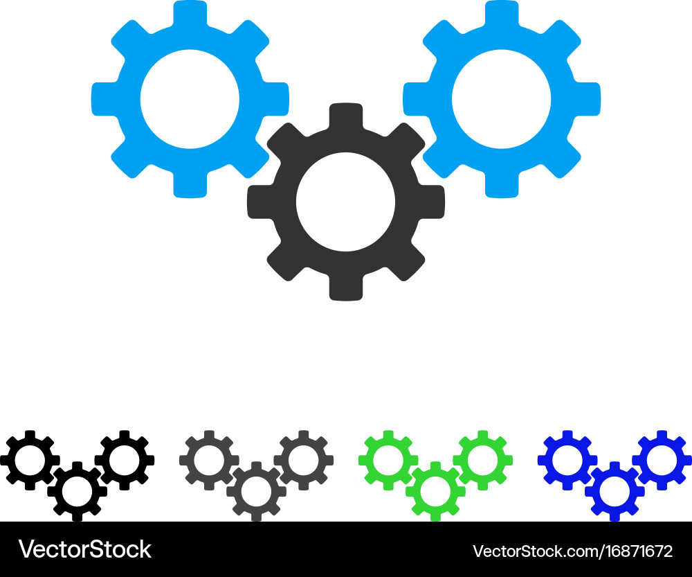 Gear Box Flat Icon Royalty Free Vector Image Vectorstock