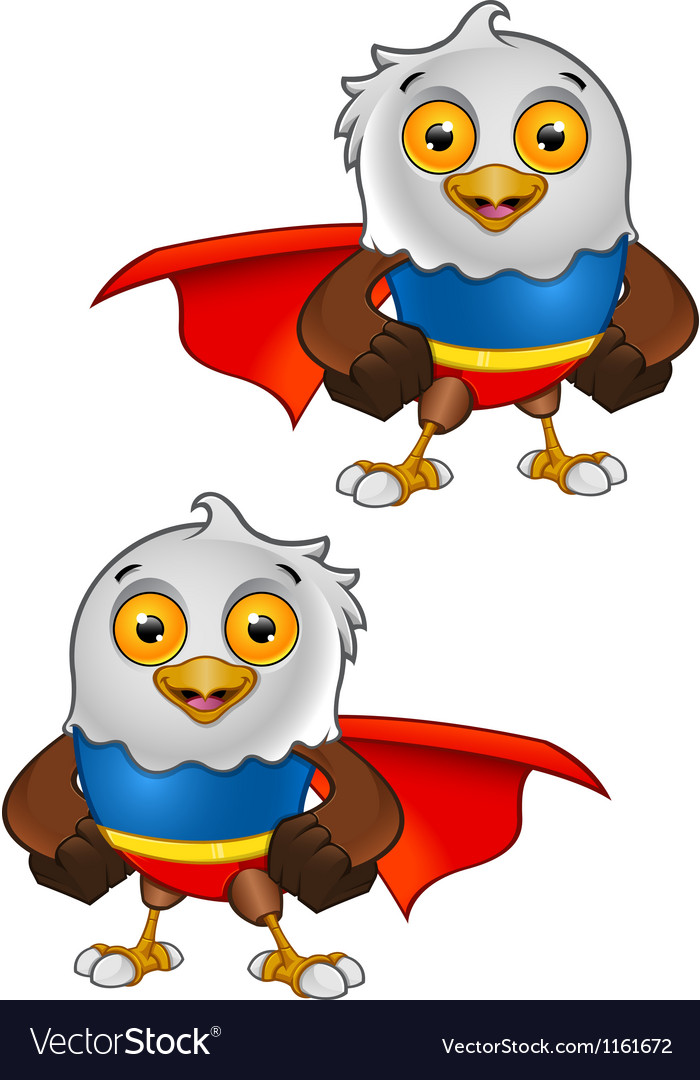super bald eagle character 1 royalty free vector image