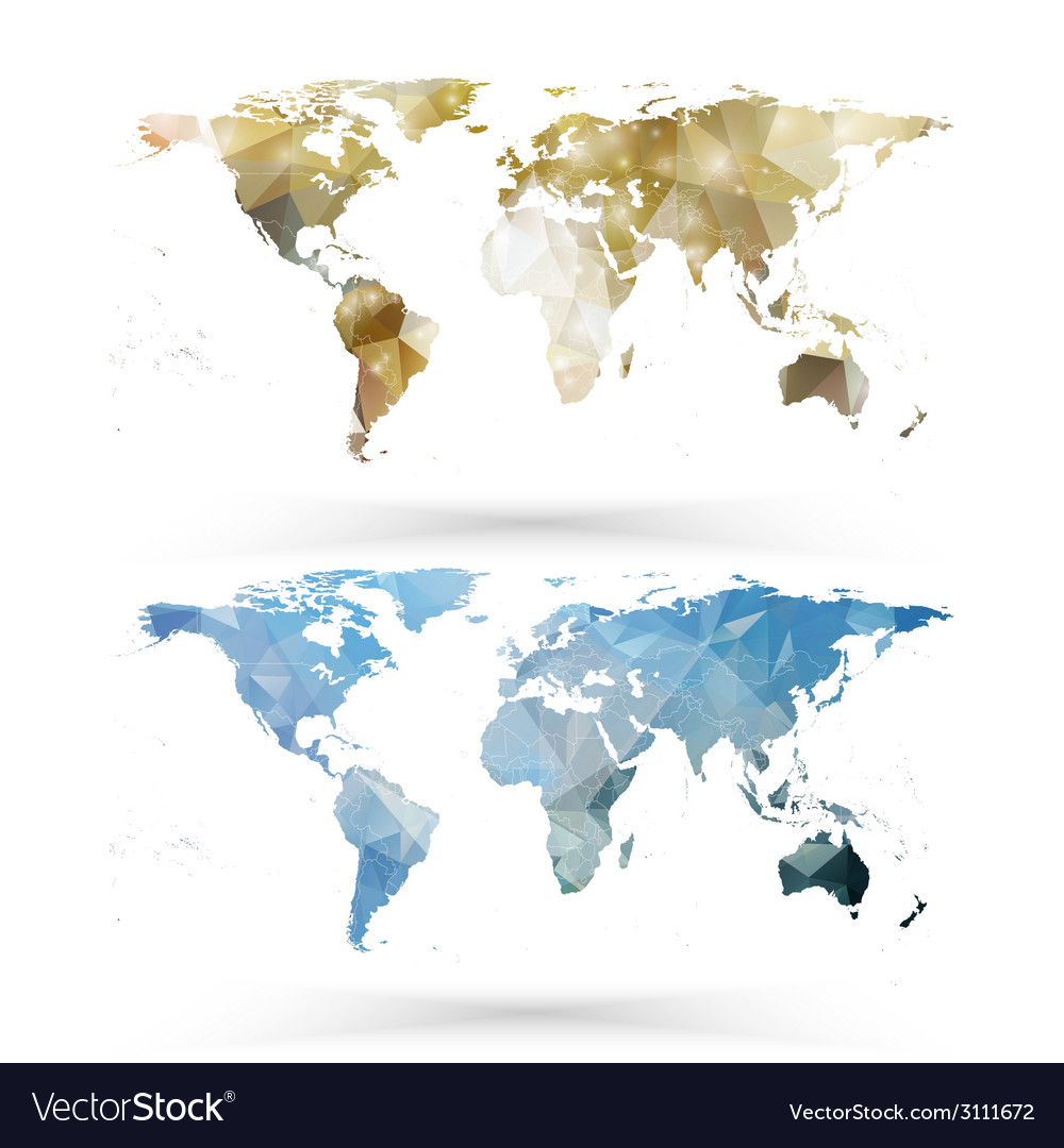 world map template triangle design royalty free vector image