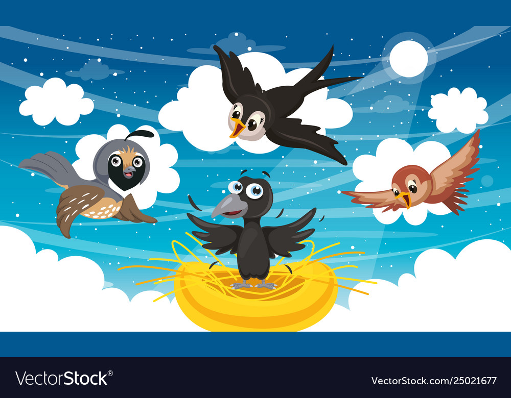Cartoon birds Royalty Free Vector Image - VectorStock Cartoon birds Royalty Free Vector Image - VectorStock