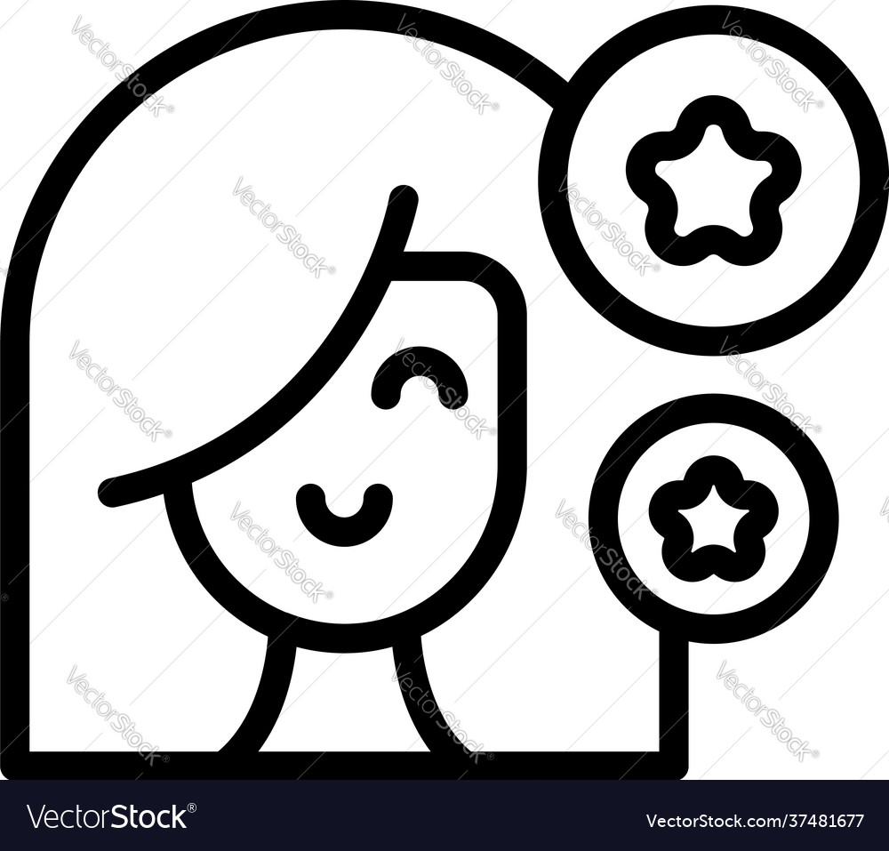 Customer review icon outline style Royalty Free Vector Image