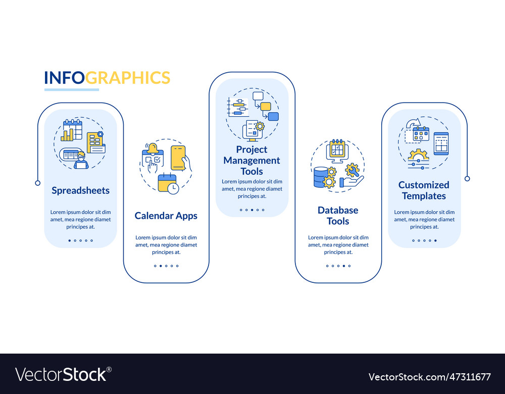 editorial-calendar-tools-rectangle-infographic-vector-image