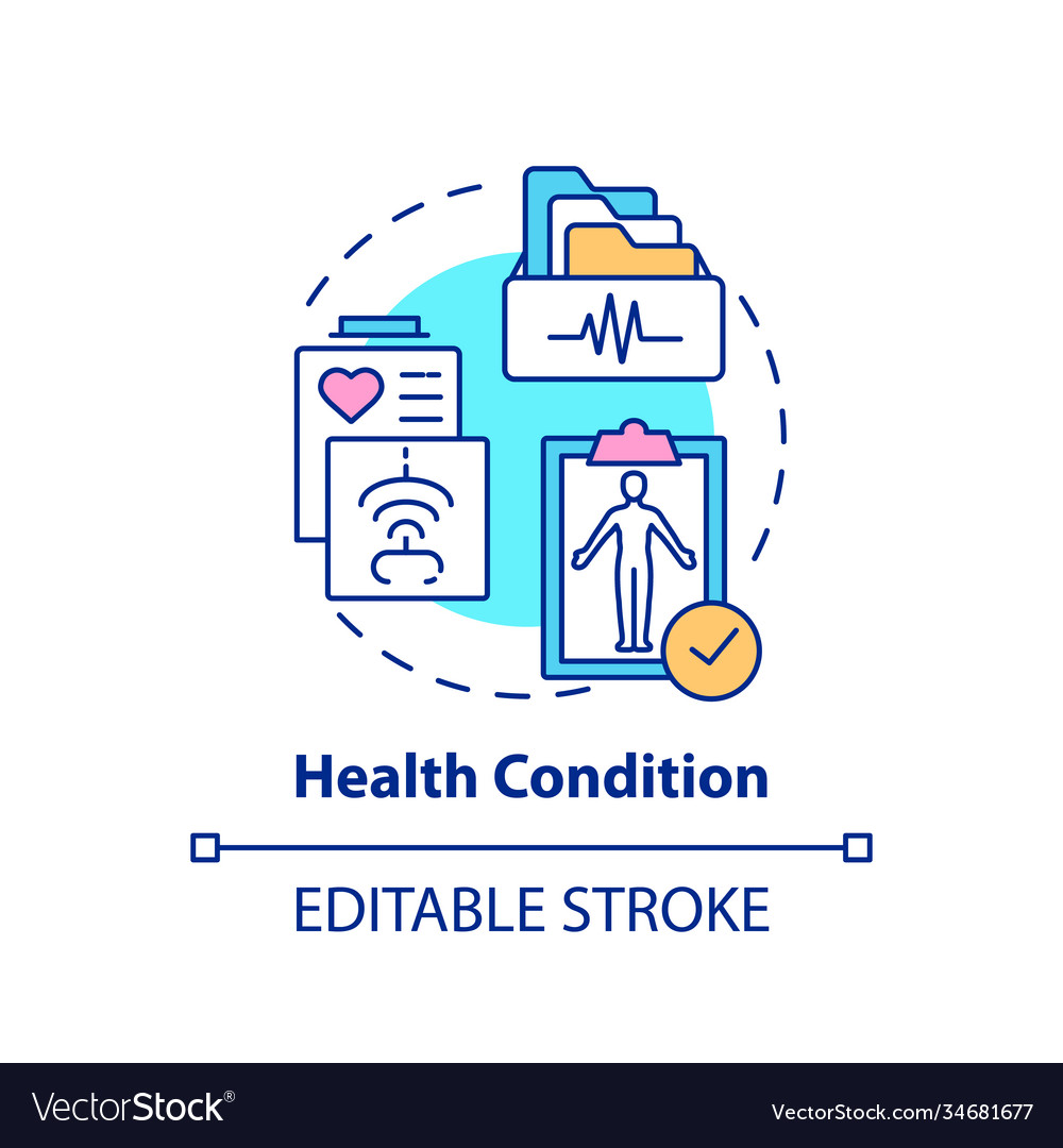 Health condition concept icon Royalty Free Vector Image