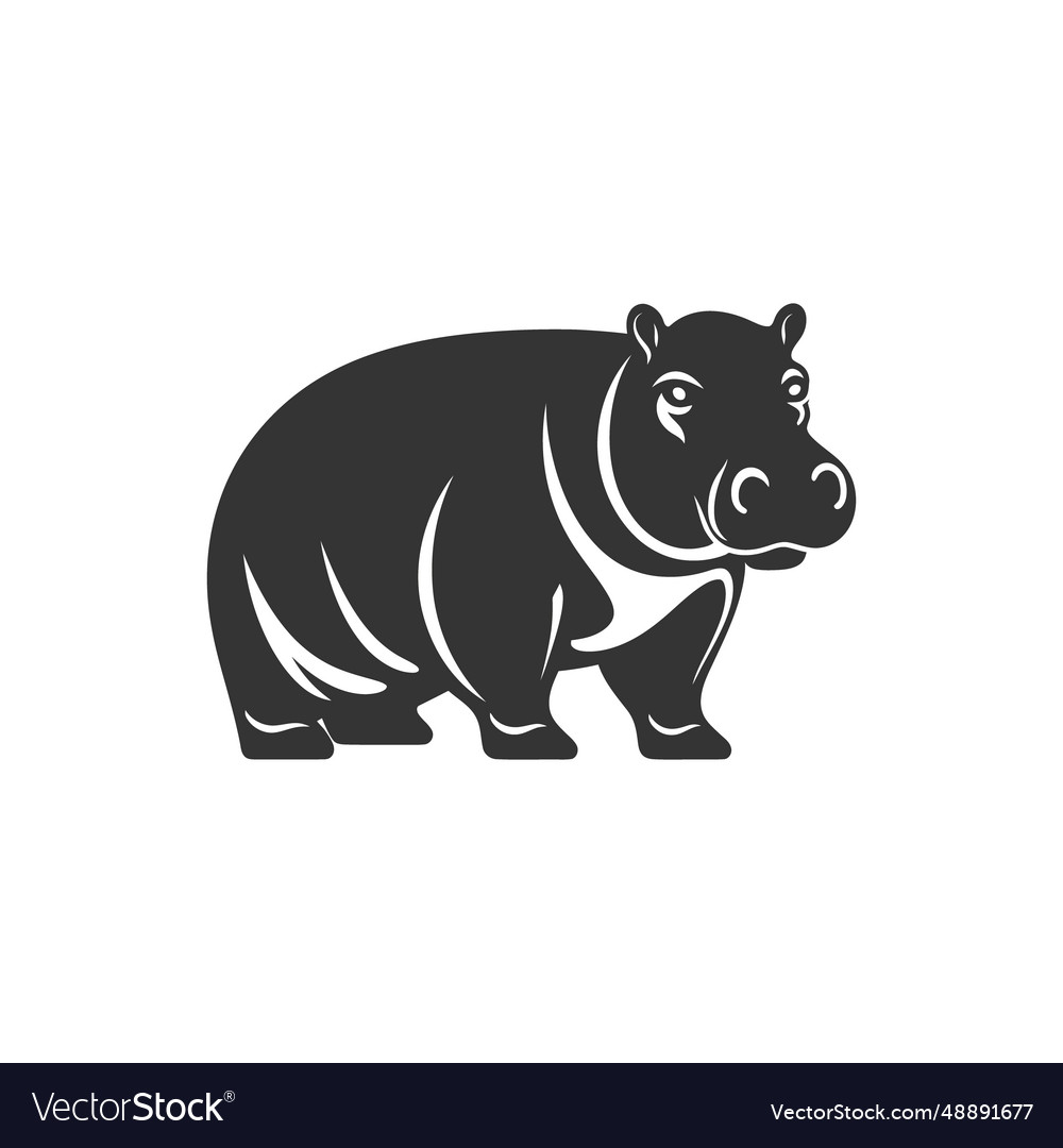 Hippopotamus Icon Royalty Free Vector Image - Vectorstock