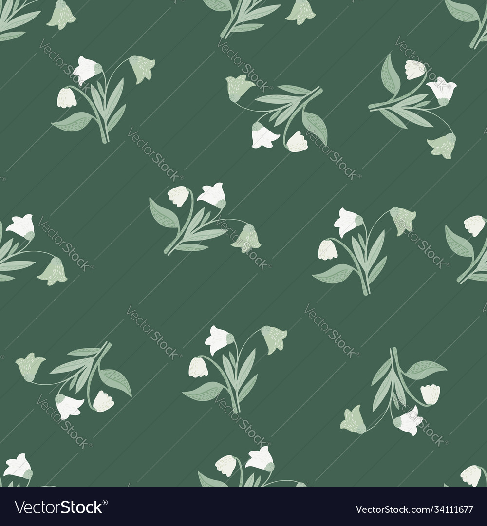 Simple random seamless pattern with white village Vector Image