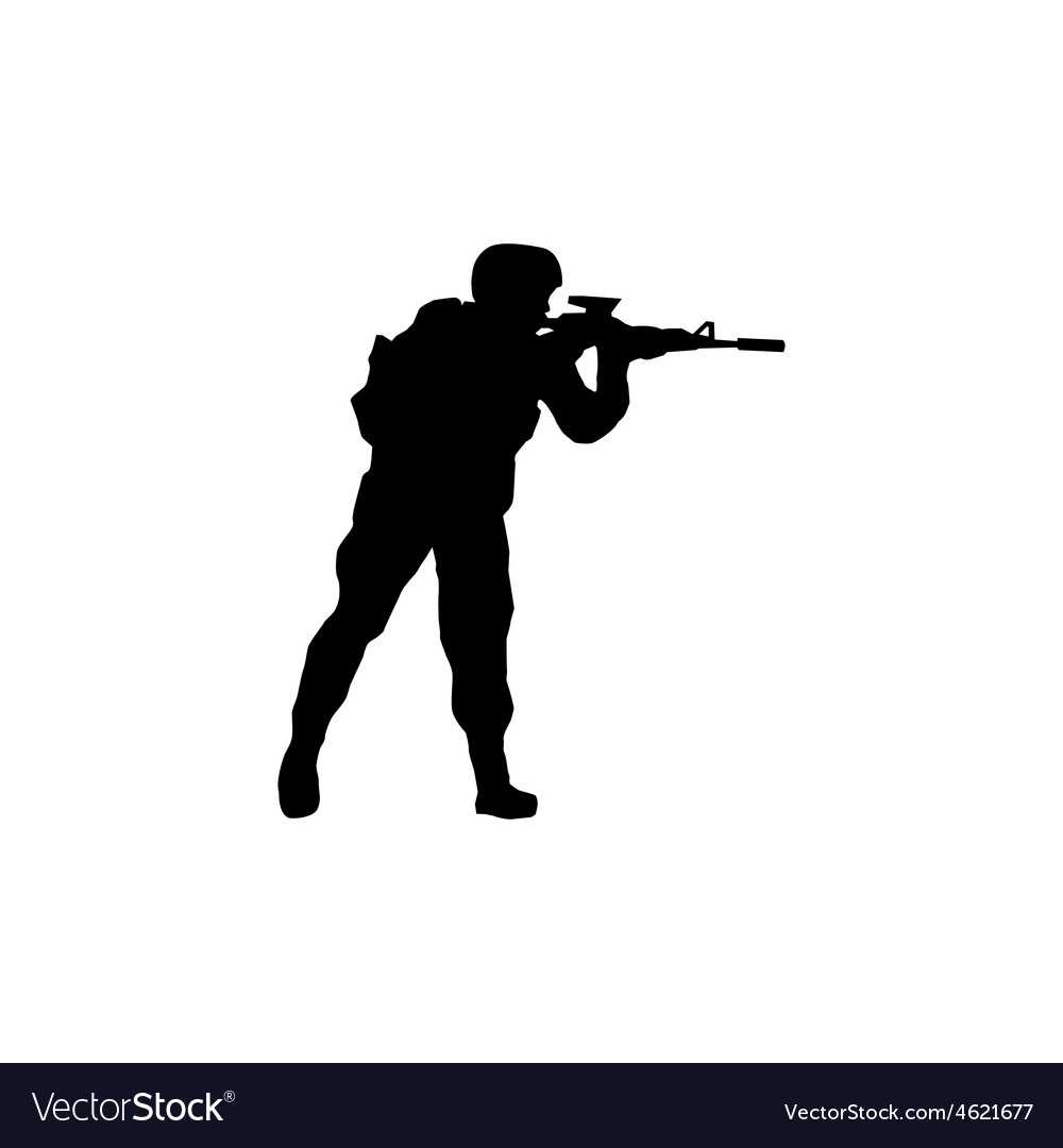 Soldiers silhouettes Royalty Free Vector Image