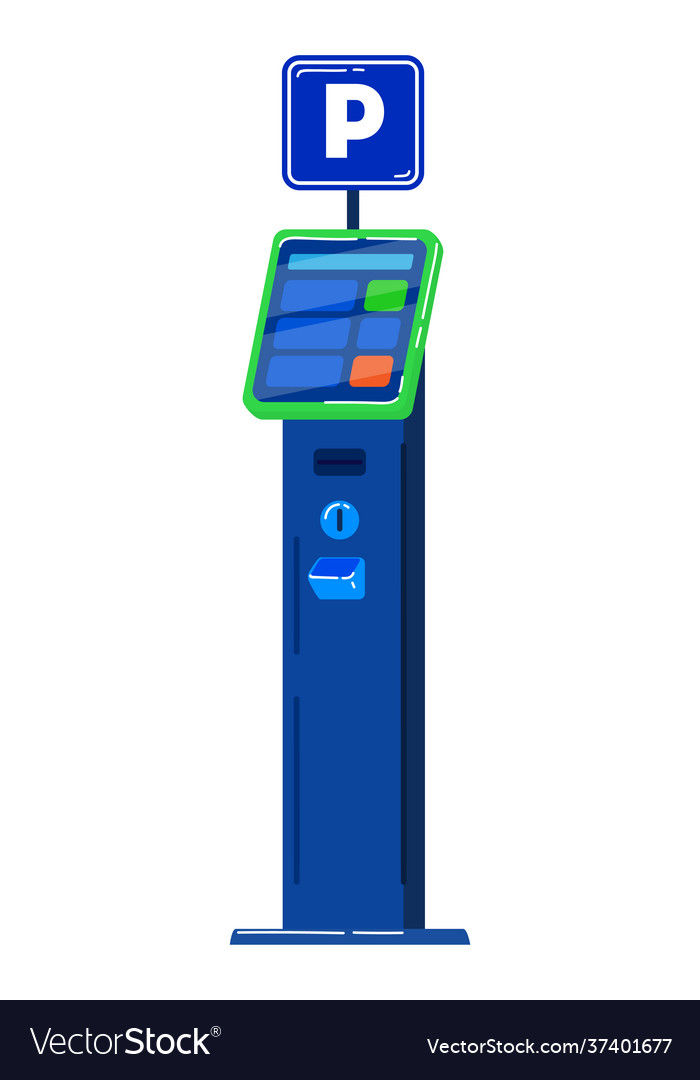 Automated Car Parking Ticket Machines. Editorial Image - Image of