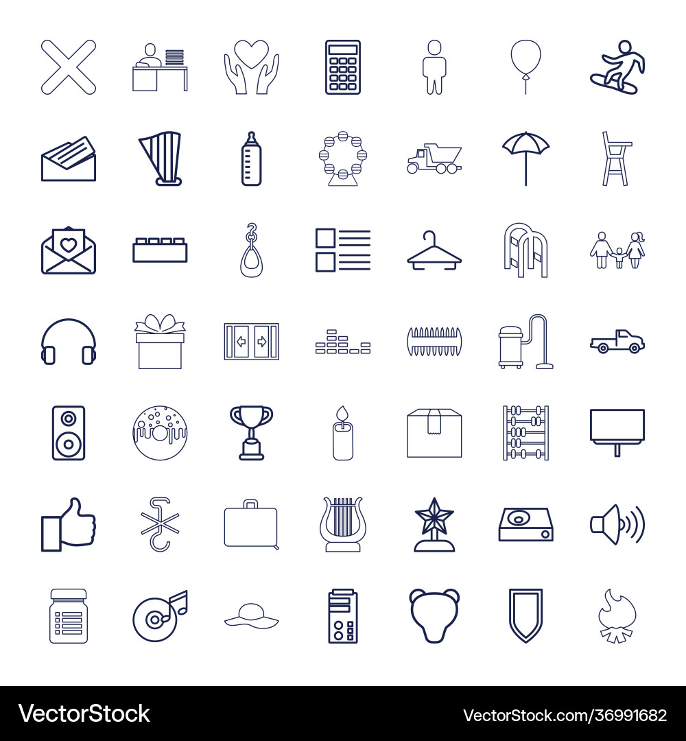 49 icons Royalty Free Vector Image - VectorStock