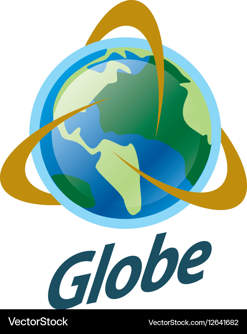 Abstract logo globe Royalty Free Vector Image - VectorStock