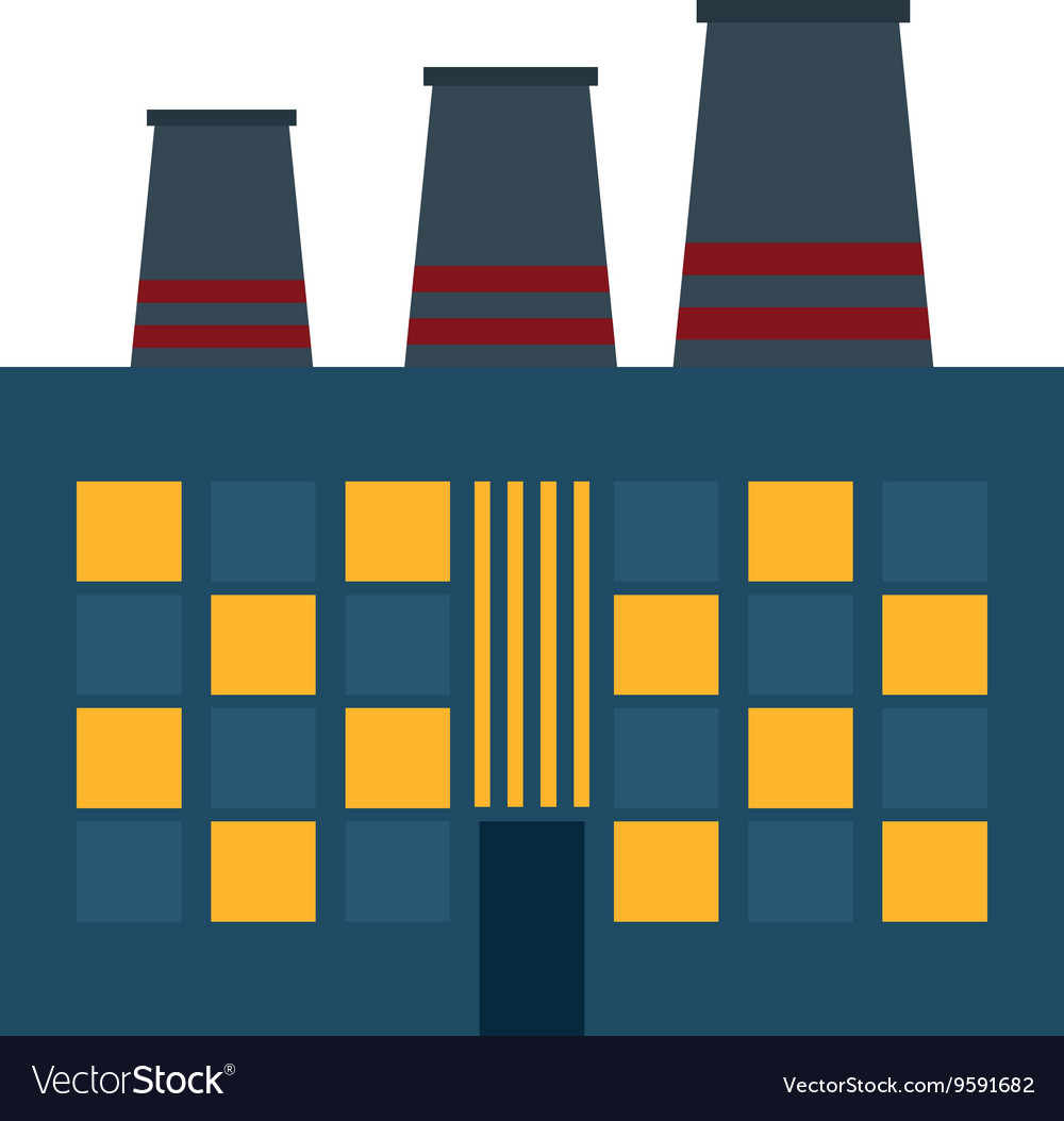 Building plant icon industry design Royalty Free Vector