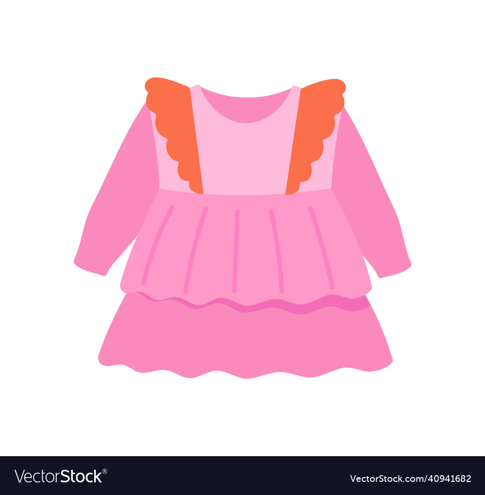 Fancy pink dress Royalty Free Vector Image - VectorStock