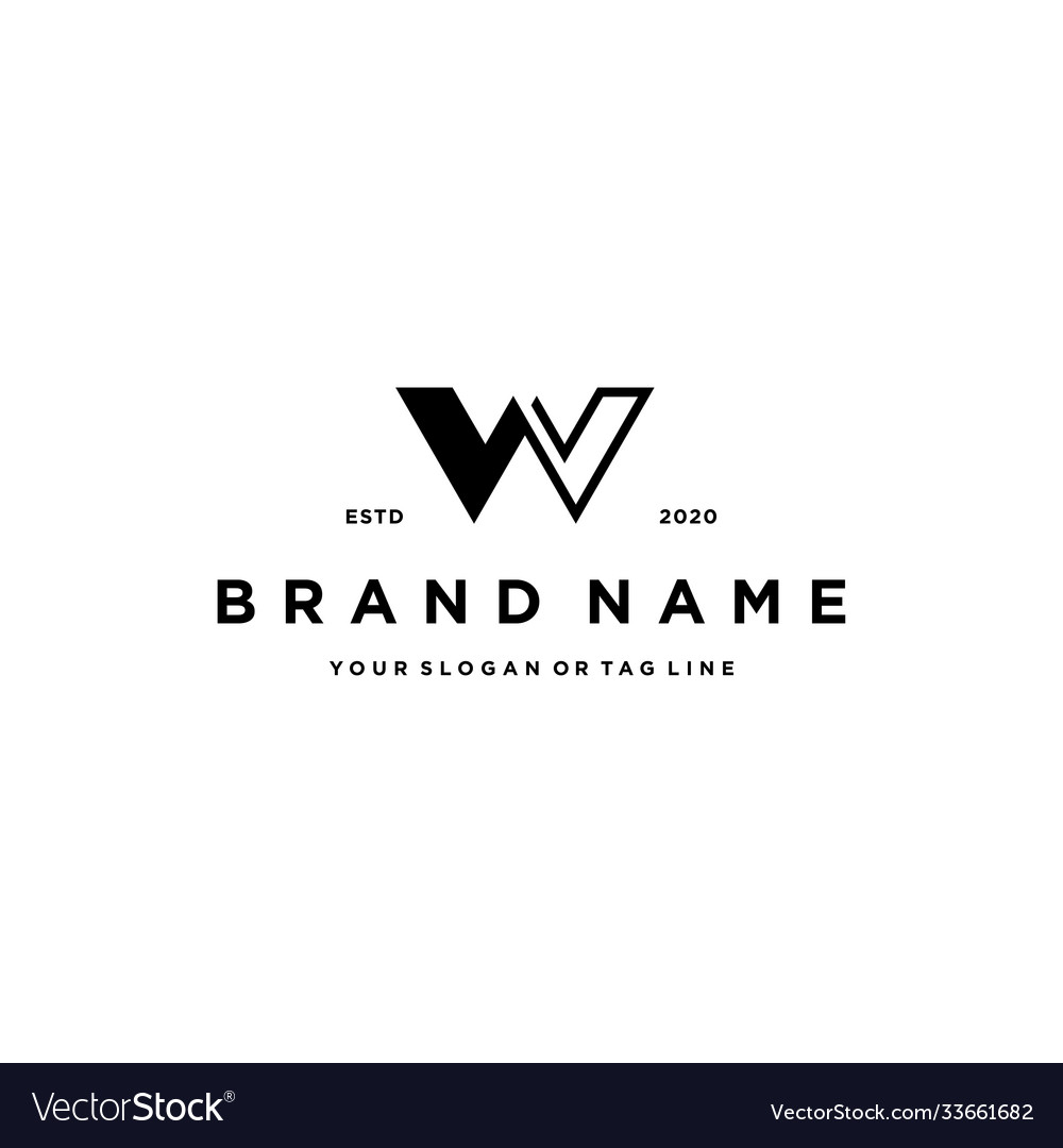 Letter w financial logo design Royalty Free Vector Image