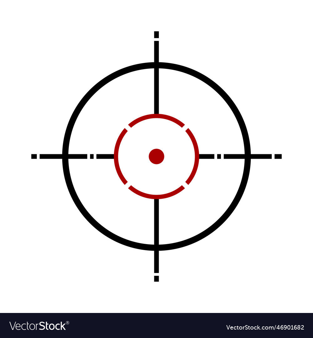 Sniper scope cartoon Royalty Free Vector Image