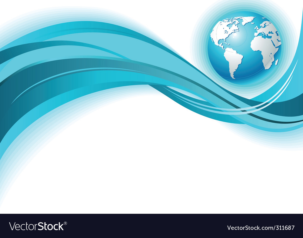 business world map wave backgr royalty free vector image