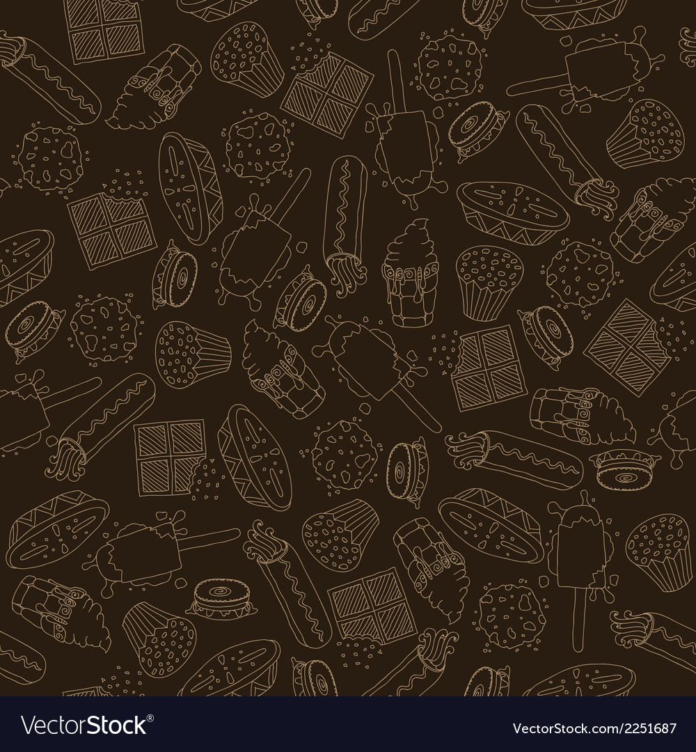 Hand drawn sweets Royalty Free Vector Image - VectorStock