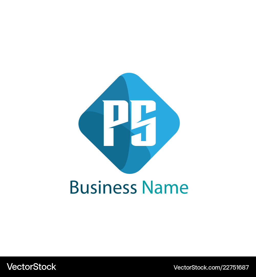 Initial letter ps logo template design Royalty Free Vector