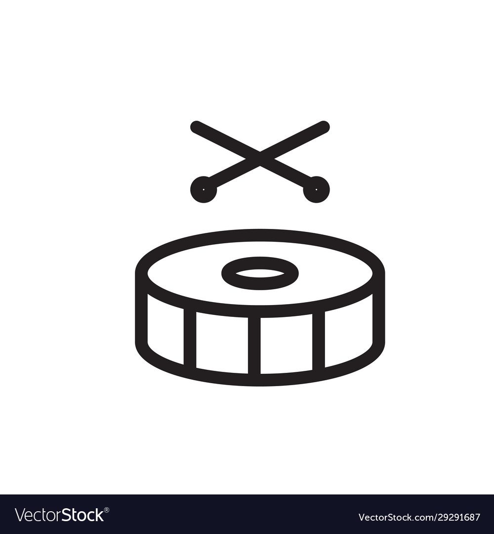 Snare drum symbol related icon audio and music Vector Image