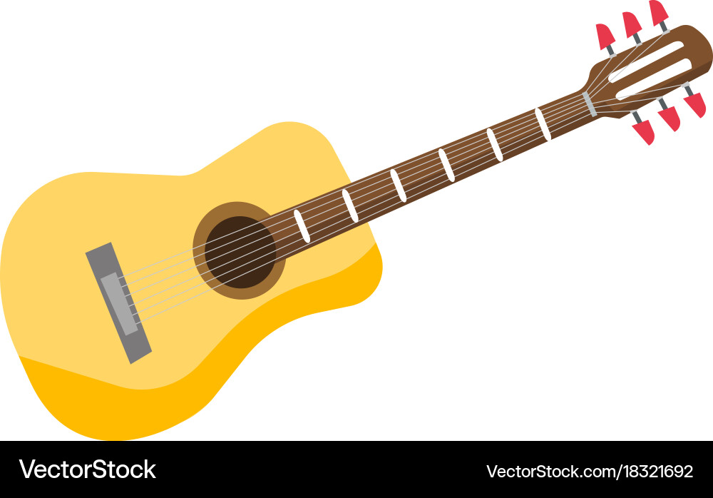 Classical acoustic guitar Royalty Free Vector Image