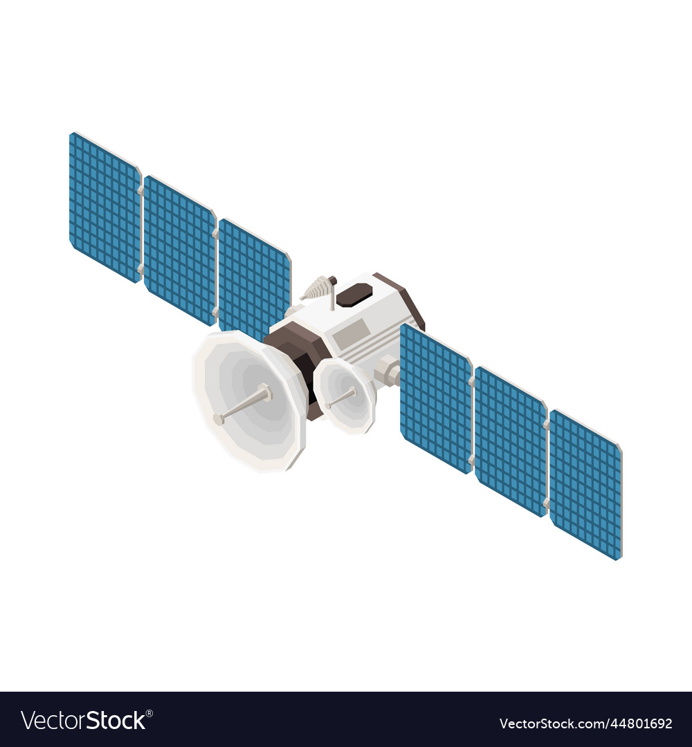 Isometric satellite Royalty Free Vector Image - VectorStock