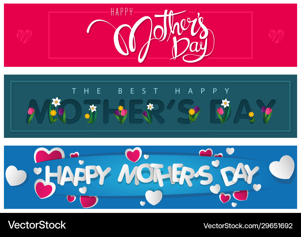 Website banners happy mothers day Royalty Free Vector Image
