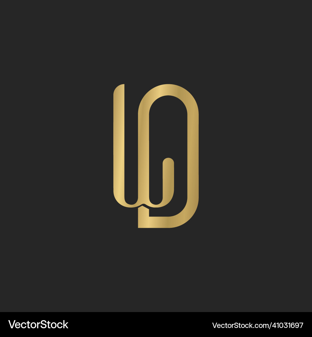 Alphabet initials logo dw wd d and w Royalty Free Vector