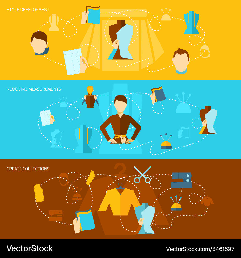 Clothes Designer Flat Royalty Free Vector Image