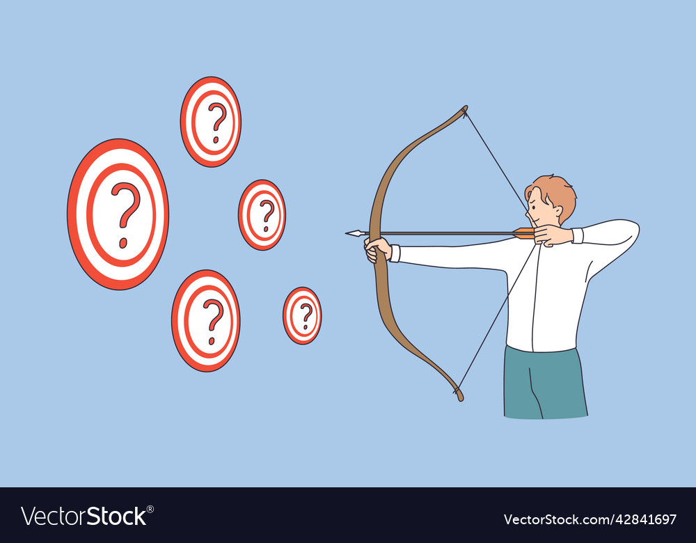 Concept of problem solving an employee shooting Vector Image