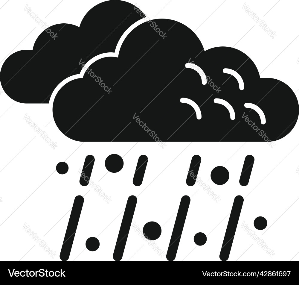 Rainy cloud icon simple forecast sun Royalty Free Vector
