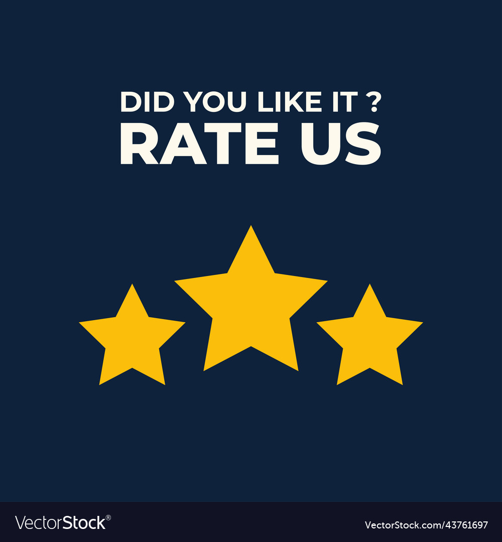 Review us user rating concept and rate Royalty Free Vector